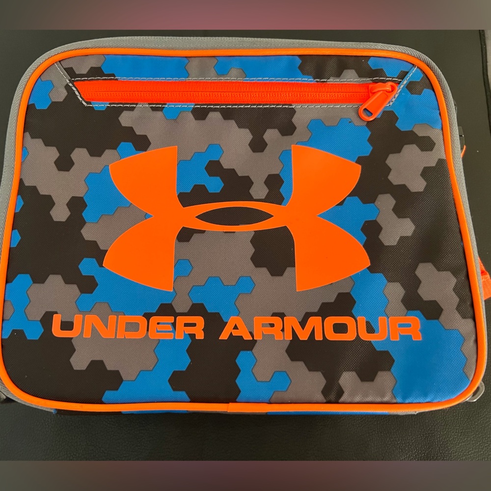 Under Armour Lunch Box Insulated Camo Orange Trim Kids Back to School